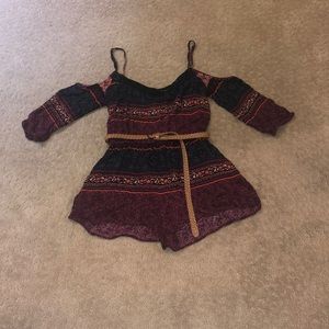 Patterned hipster romper